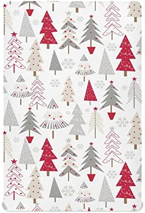 Fitted Crib Sheets Christmas Tree Pattern for Baby Toddler