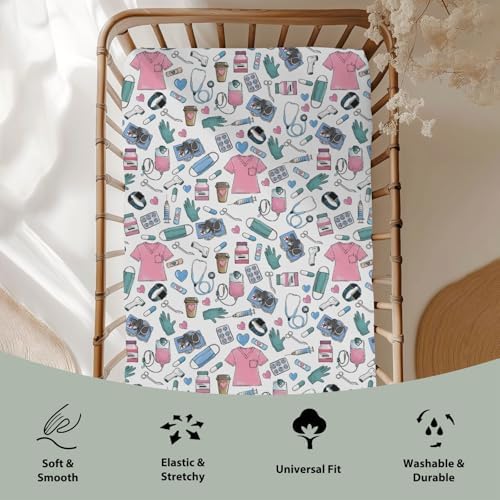 Soft Stretchy Pink Crib Sheets for Baby and Toddler