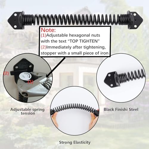 HOME MASTER HARDWARE Self Closing Gate Spring 2 Pack Black