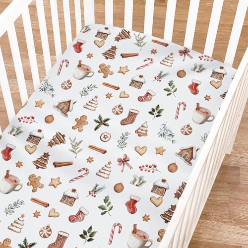 KASTLEE Christmas Crib Sheets 52x28 Fitted Mattress Cover