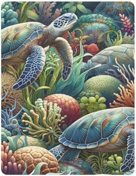 ALAZA Sea Turtle Crib Sheets for Boys and Girls