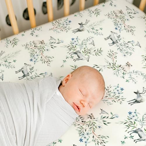 GRSSDER Stretch Ultra Soft Crib Sheets Set 2 Pack