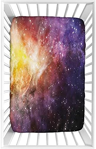 Galaxy Nebula Microfiber Crib Sheet for Baby