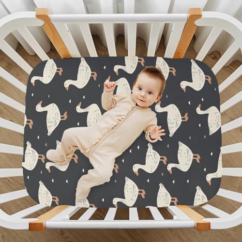 ALAZA Duck and Goose Crib Sheets for Girls and Boys