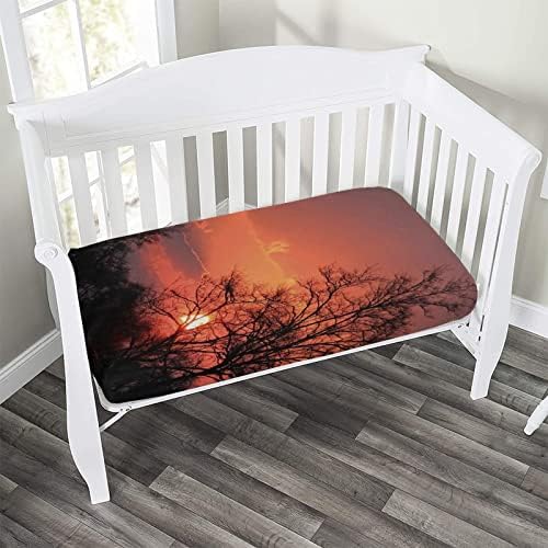 XISUNYA Sunset Kwando River Crib Sheet Set 28x52x8