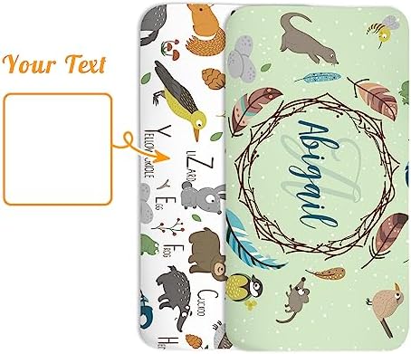 Custom Green Crib Sheets with Cartoon Animals Design