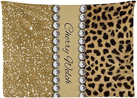Personalized Baby Blanket Leopard Print with Name 30x40 Inches