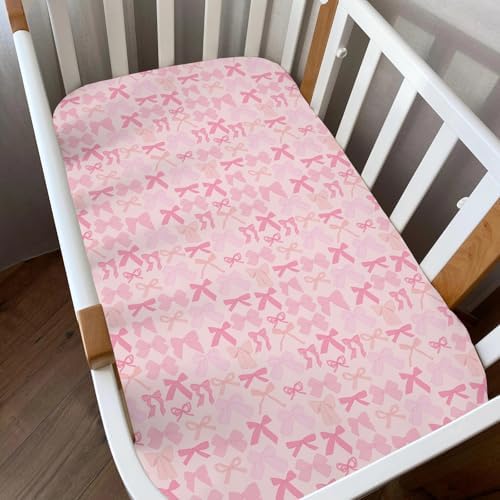 Spring Pastel Bows Crib Sheets 2 Pack