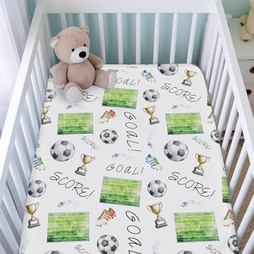 KASTLEE Soccer Baby Crib Sheets 52x28