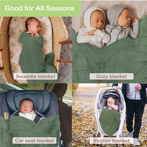 Organic Cotton Baby Blanket - Soft Breathable for Newborns