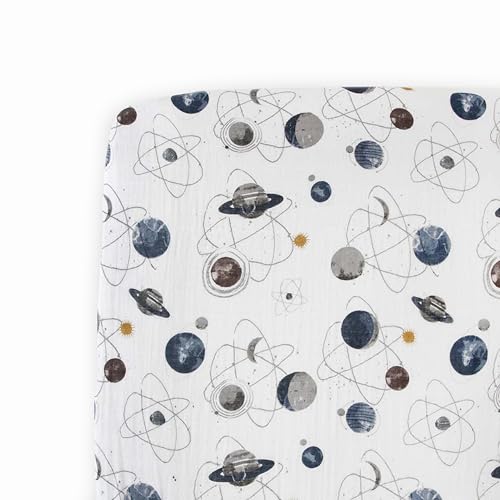 Little Unicorn Premium Crib Sheet - Planetary Design