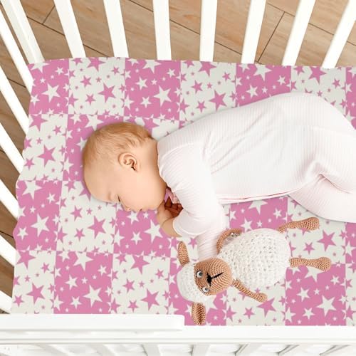 KICPOAY Fitted Crib Sheets with Stretchy Elastic Band