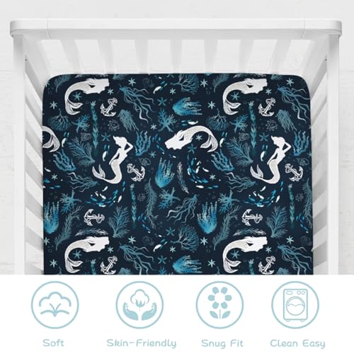 Hwmmbh Undersea Mermaids Crib Sheet 52x28