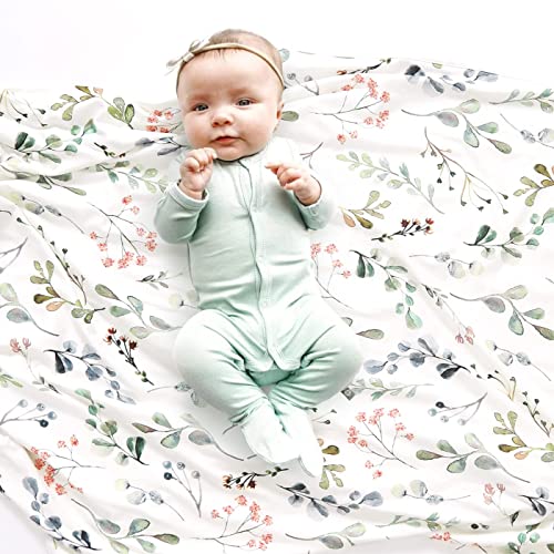 GRSSDER Baby Blankets 2 Pack Swaddle Receiving Blanket