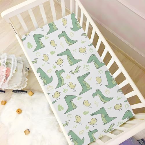 KICPOAY Cartoon Baby Crib Sheets Stretchy Playard Sheets for Toddler