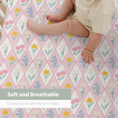 Wildflower Floral Patchwork Crib Sheets 28x52