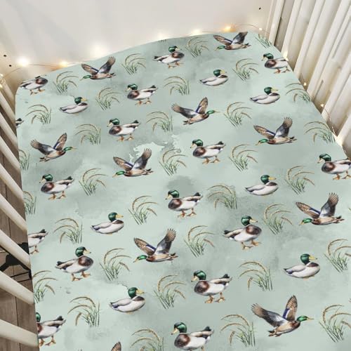 Vintage Mallard Duck Crib Sheets 28x52 1
