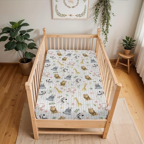 ZoUbqchY African Safari Animals Crib Sheets