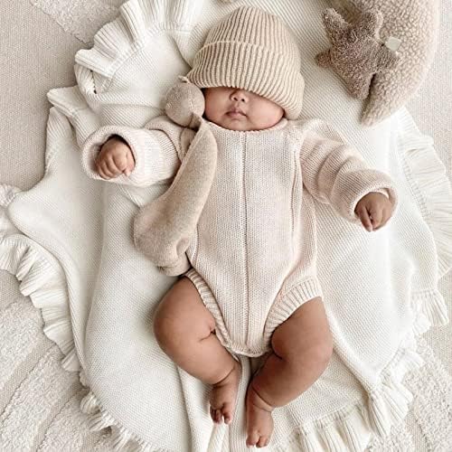CATHATRR Infant Wrap Crochet Blanket 39 Soft Breathable Crib Bedding