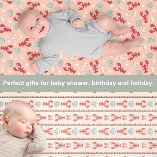Red Coastal Lobsters Crib Sheets 2 Pack