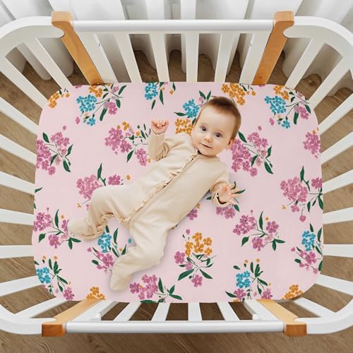 MNSRUU Crib Sheets for Boys Girls Gypsophila Print