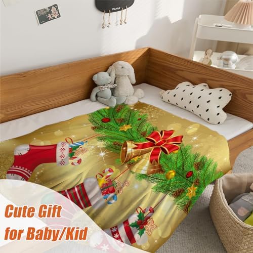 YeeJu Fuzzy Plush Christmas Throw Blanket for Baby and Toddler