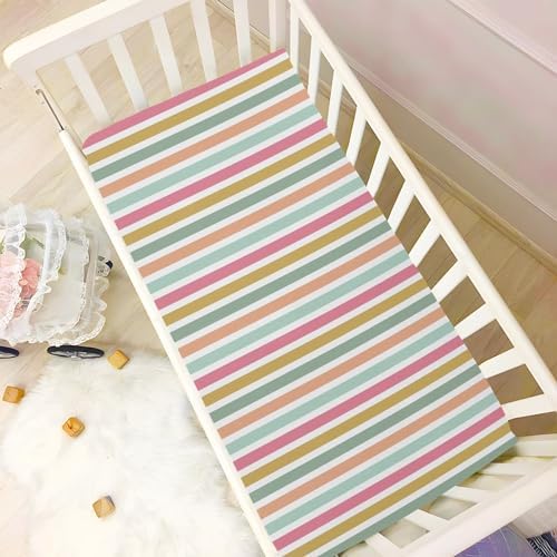 KICPOAY Multicoloured Crib Sheets for Baby Toddler