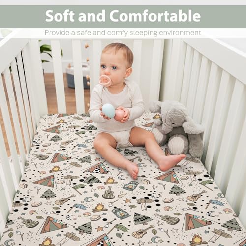 Leopard Pattern Baby Crib Sheets for Boy Girl 28x52