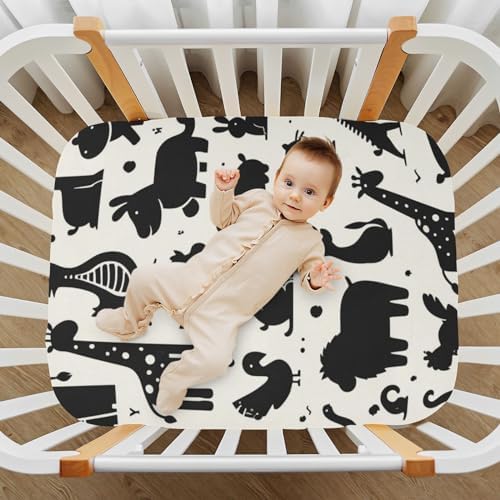 ALAZA Cartoon Forest Animals Crib Sheets for Kids