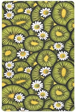 ALAZA Style Kiwifruit Daisy Crib Sheets for Baby