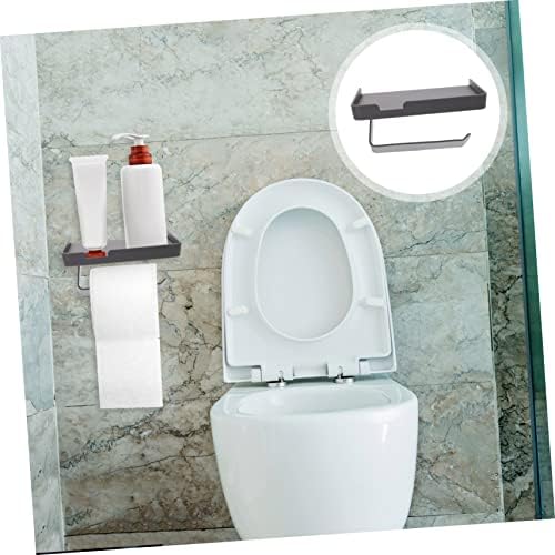 Alipis Dual-Use Toilet Paper Holder with Storage Shelf