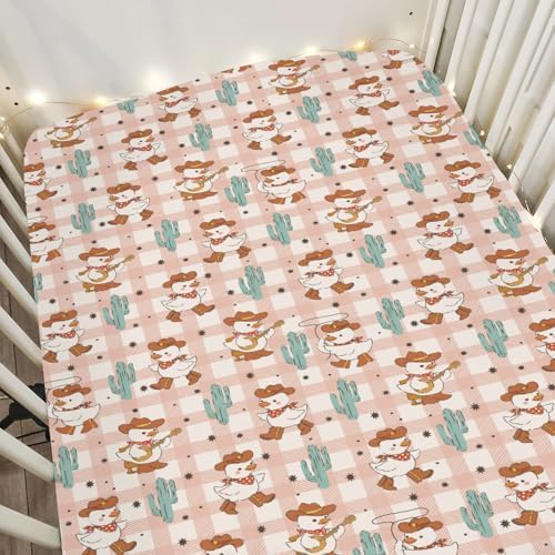 Geese Cowboy Baby Crib Sheets 52x28 Inch