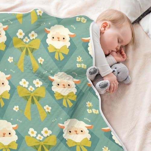 Sanluoli 30x40in Receiving Blanket with Stuffed Animal for Baby