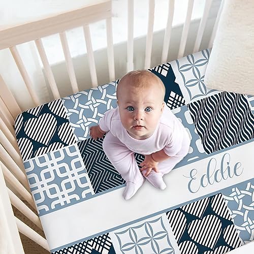 Munific Custom Name Crib Sheets for Boys Girls