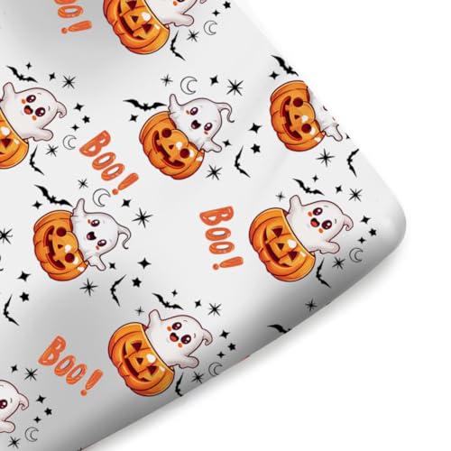 Cute Halloween Crib Sheet 52x28 Inch Fitted Baby Sheet