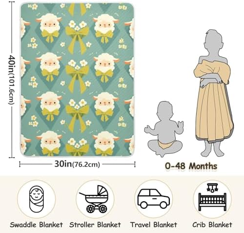 Sanluoli 30x40in Receiving Blanket with Stuffed Animal for Baby