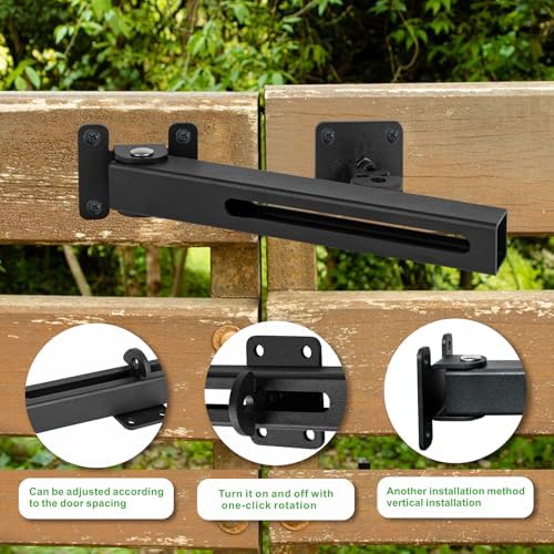 KSWLOR Flip Gate Latch Lock with Padlock Hole