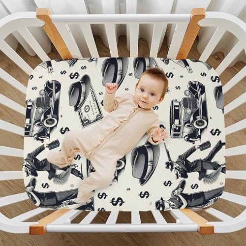 ALAZA Dollar Tango Fedora Crib Sheets for Kids