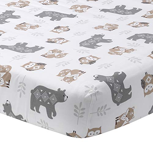 Lambs Ivy Woodland Forest Animals Mini Crib Fitted Sheet