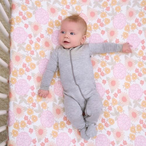 Gerber Baby Unisex Crib Sheets Retro Floral One Size