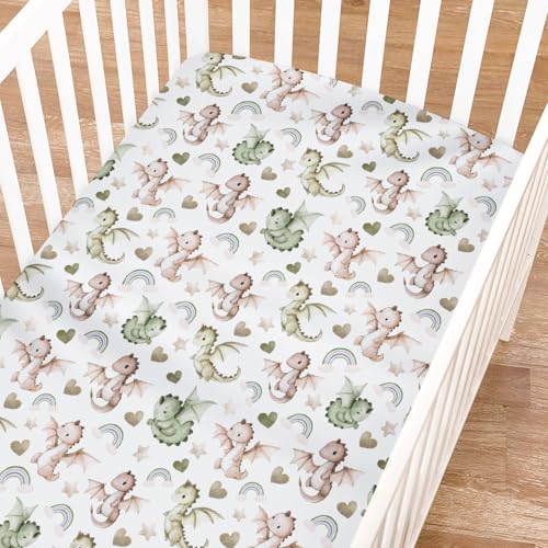 KASTLEE Cute Baby Dragons Crib Sheets 52x28