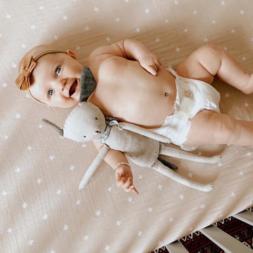 Little Unicorn Premium Crib Sheet Taupe Cross