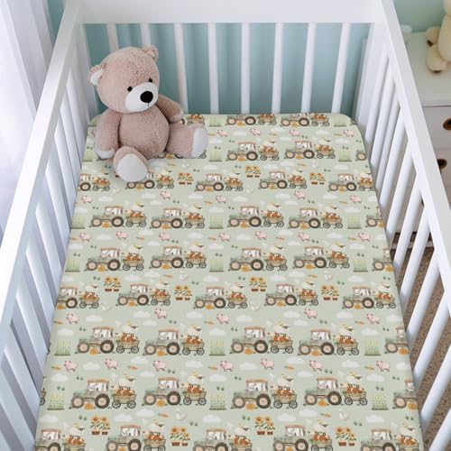KASTLEE Farm Animals Crib Sheets 52x28 Inch