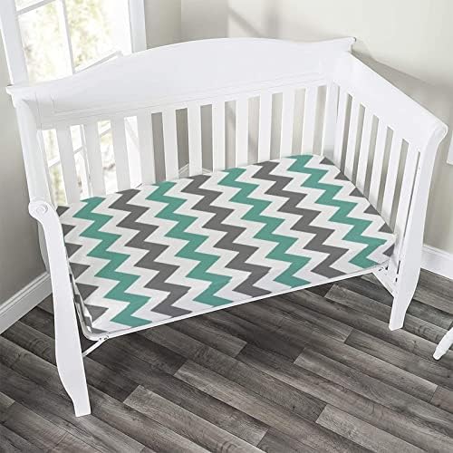 XISUNYA Chevron Pattern Crib Sheet Set