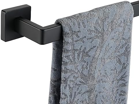 JQK Matte Black 2041 Inch Towel Bar Wall Mount