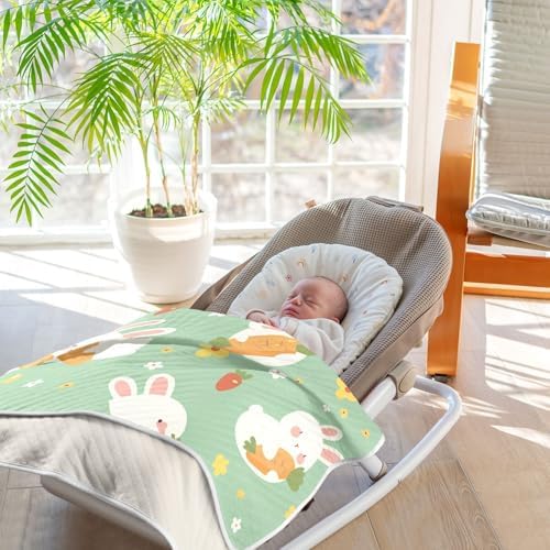 Baby Breathable Blanket with Cute Rabbit Design 30x40in