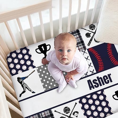 Personalized Baby Crib Sheets with Name for Boys