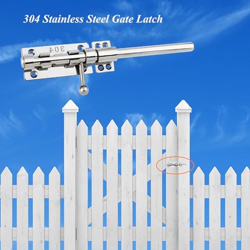 304 Stainless Steel Gate Latch Heavy Duty Security Bolt