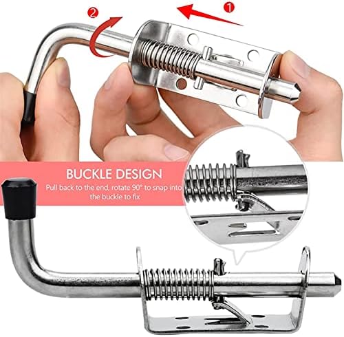 SHAUNI 2Pcs Slide Bolt Door Lock Hasp Latch Security Hardware