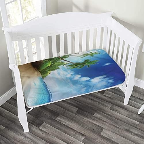 XISUNYA Ocean Print Crib Sheet 28x52 Microfiber